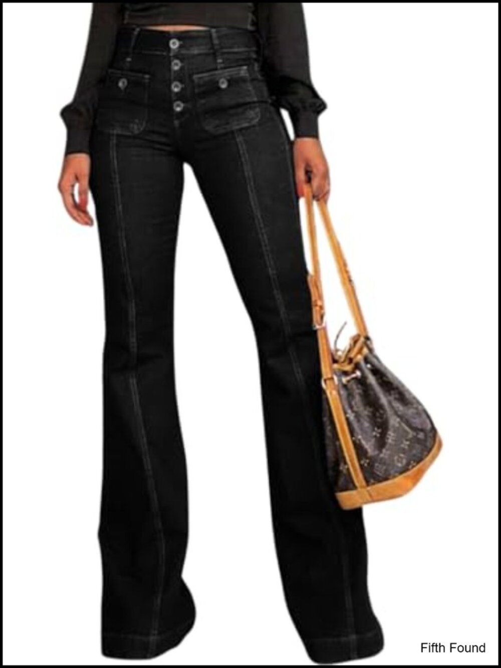 High Waist Flare Bell Bottom Stretch Denim Jeans Bootcut Trouser